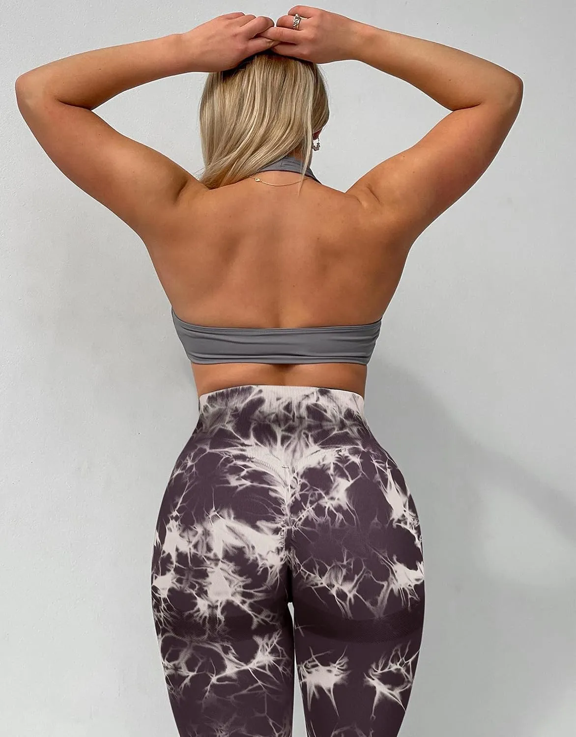 A AGROSTE Workout Leggings for Women Seamless Scrunch Butt Lifting Leggings Booty High Waisted Yoga Pants Comfort Tights