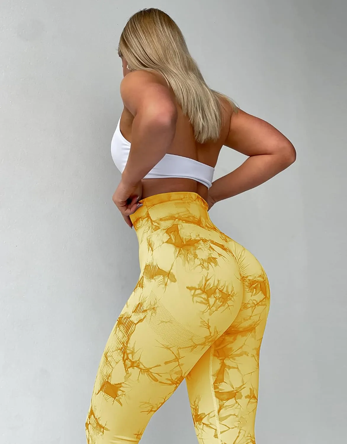 A AGROSTE Workout Leggings for Women Seamless Scrunch Butt Lifting Leggings Booty High Waisted Yoga Pants Comfort Tights