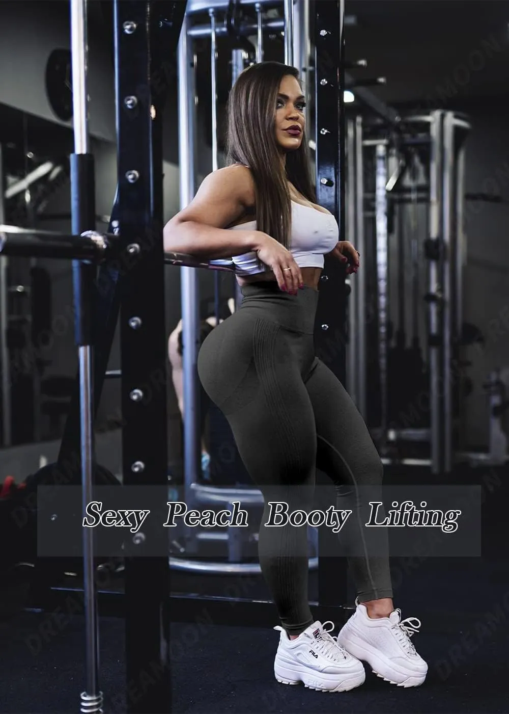 A AGROSTE Workout Leggings for Women Seamless Scrunch Butt Lifting Leggings Booty High Waisted Yoga Pants Comfort Tights