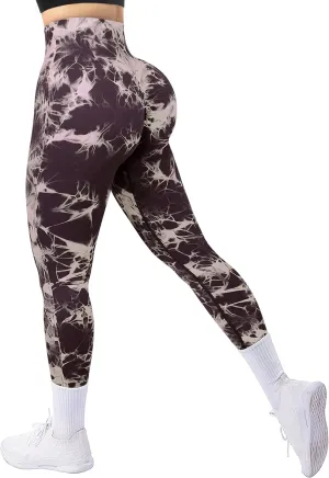 A AGROSTE Workout Leggings for Women Seamless Scrunch Butt Lifting Leggings Booty High Waisted Yoga Pants Comfort Tights