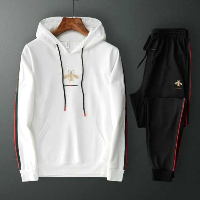 Aidase Autumn Winter Casual Men Sets Clothing Tracksuit Sportsuit Men's Hoodies Sportswear Hooded Sweatshirt Pant Pullover Two Piece