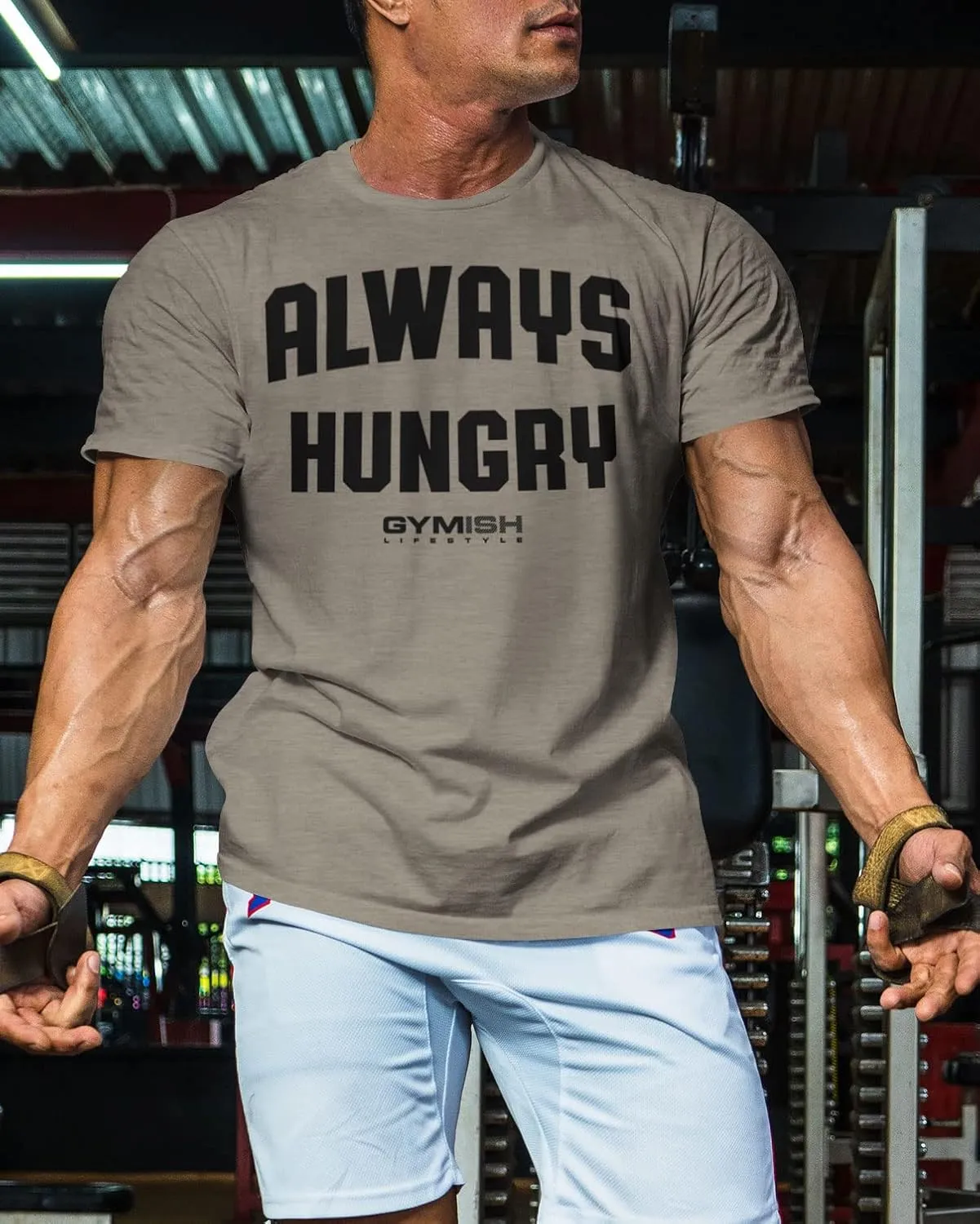 Always Hungry Gym Shirt for Men Funny Lifting T-Shirt