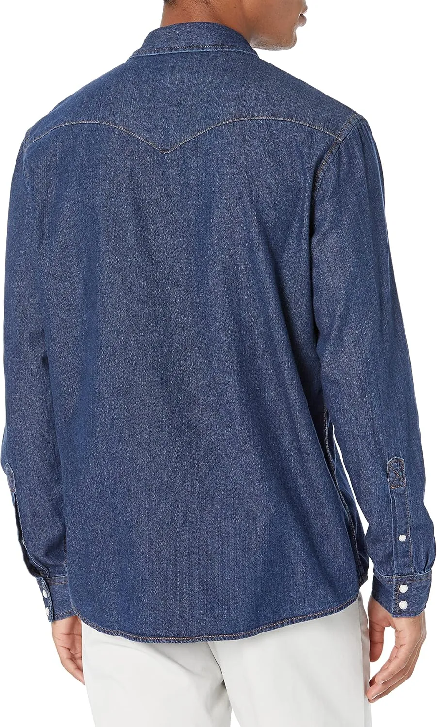 Amazon Essentials Men's Denim Shirt Long Sleeve - Regular-Fit Denim Shirt