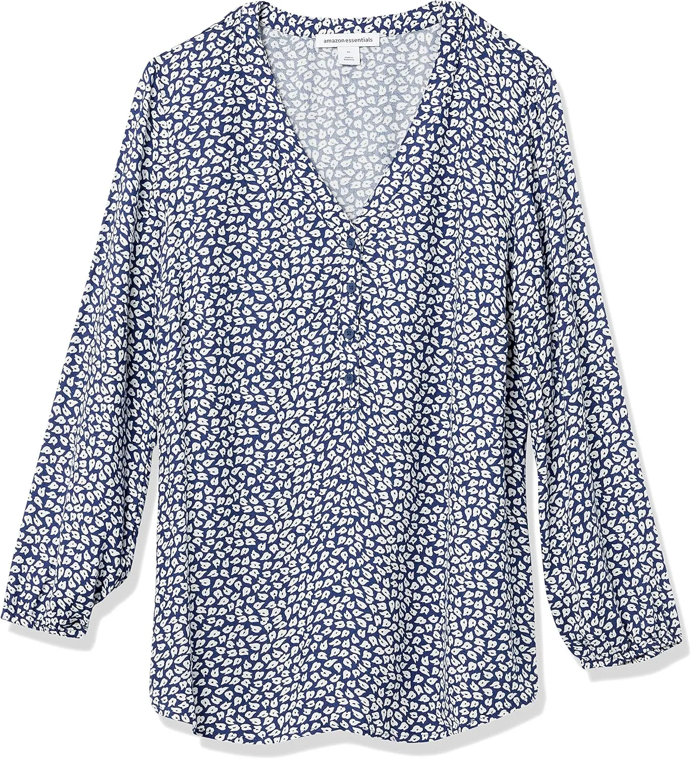Amazon Essentials Women's 3/4 Sleeve Button Popover Shirt