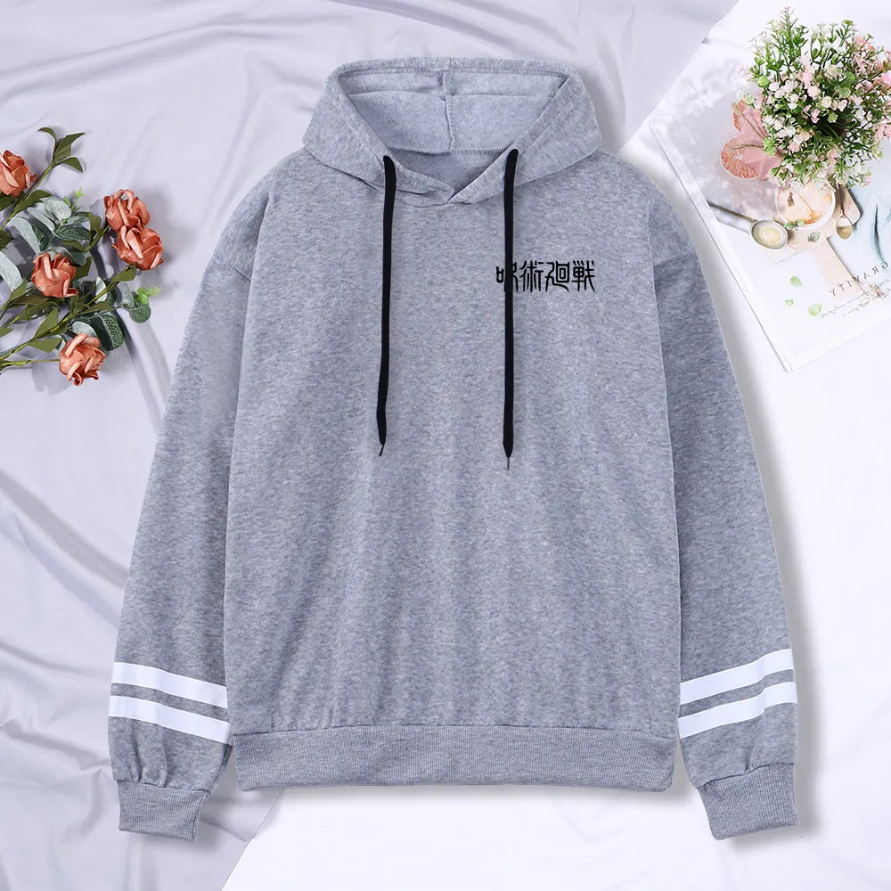 Anime Jujutsu Kaisen Letter Prints Hoodie Oversized Sportswear