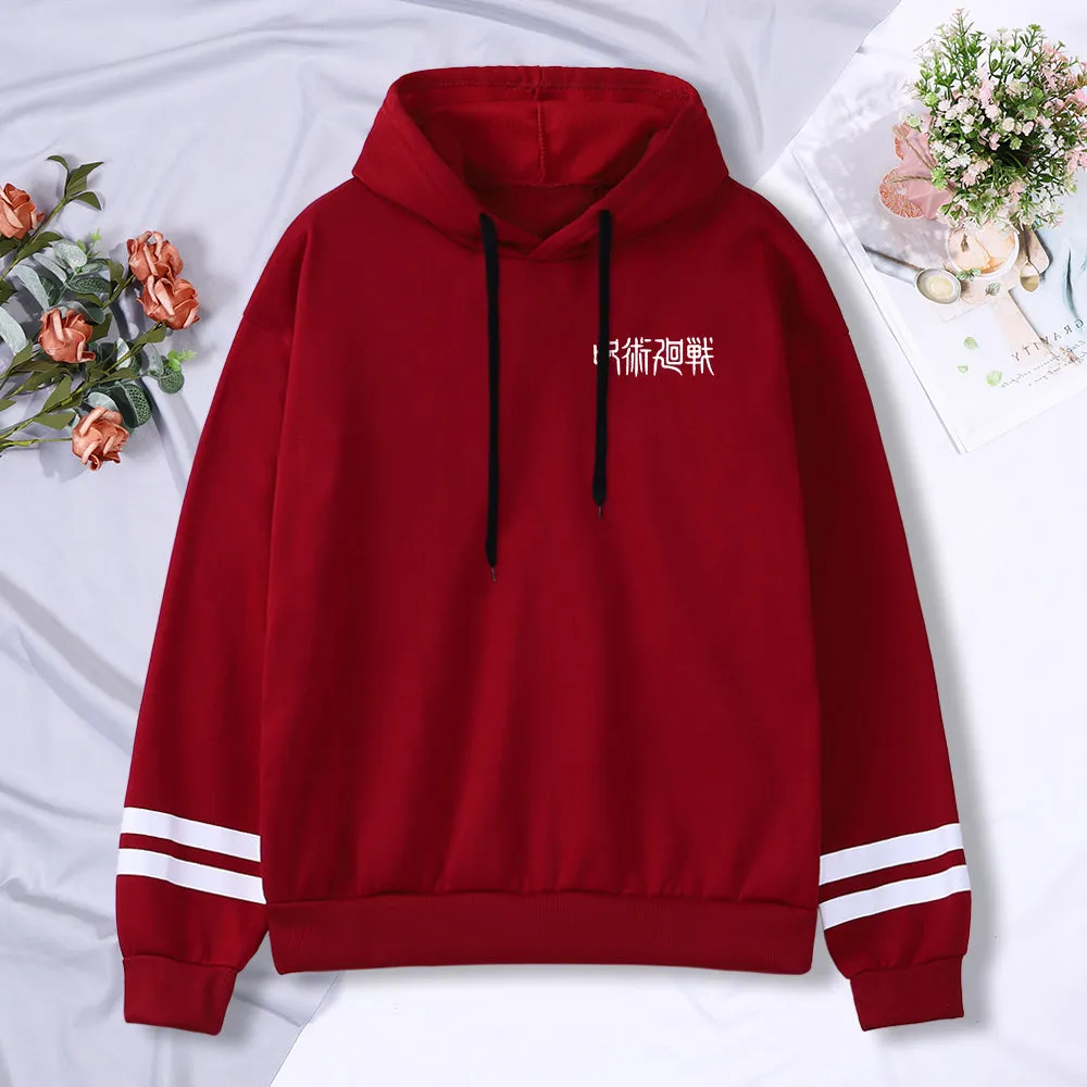 Anime Jujutsu Kaisen Letter Prints Hoodie Oversized Sportswear