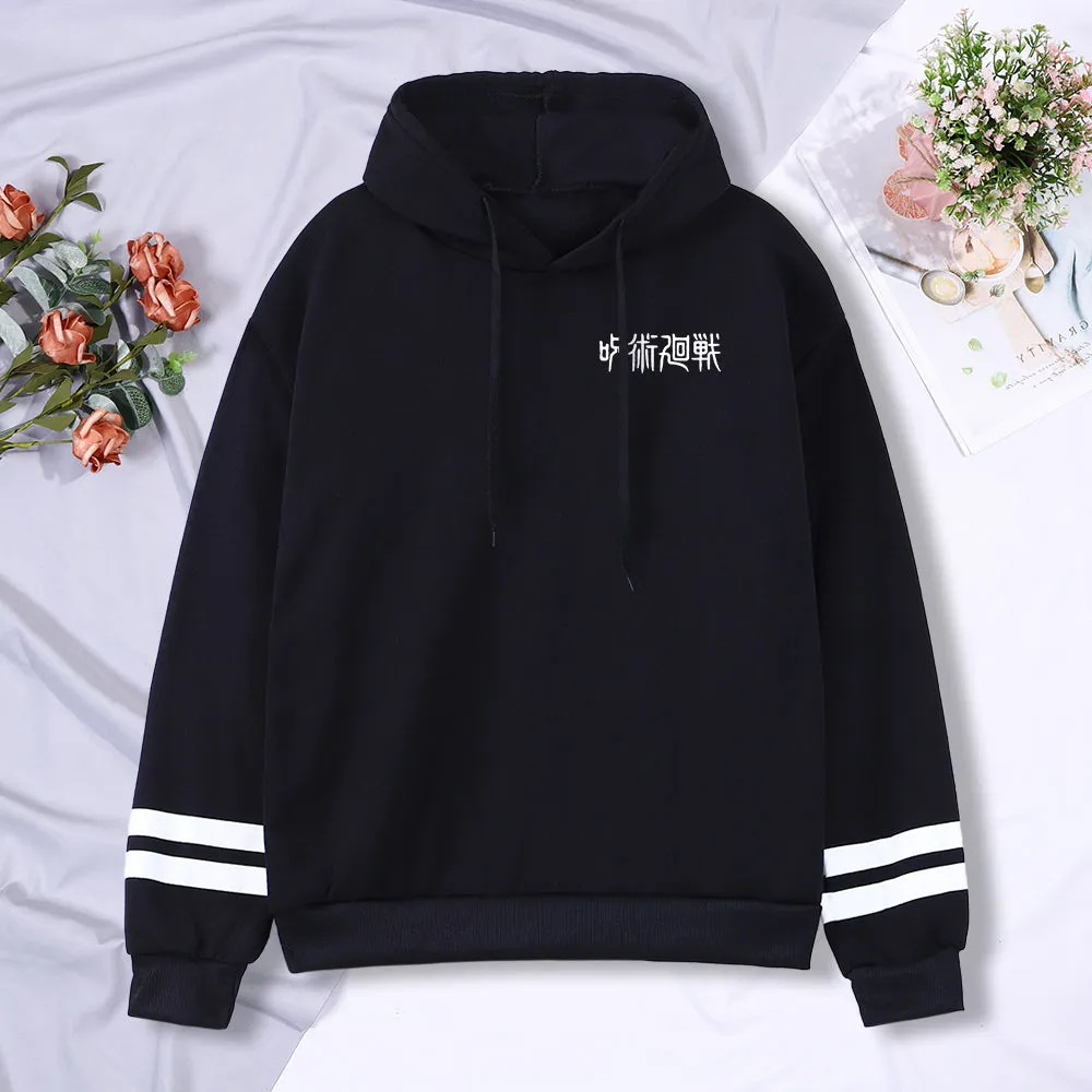 Anime Jujutsu Kaisen Letter Prints Hoodie Oversized Sportswear