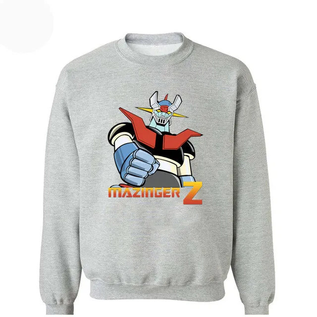 Anime Mazinger Z Vintage Sweatshirts Cartoon Hip Hop Sportswear Clothing