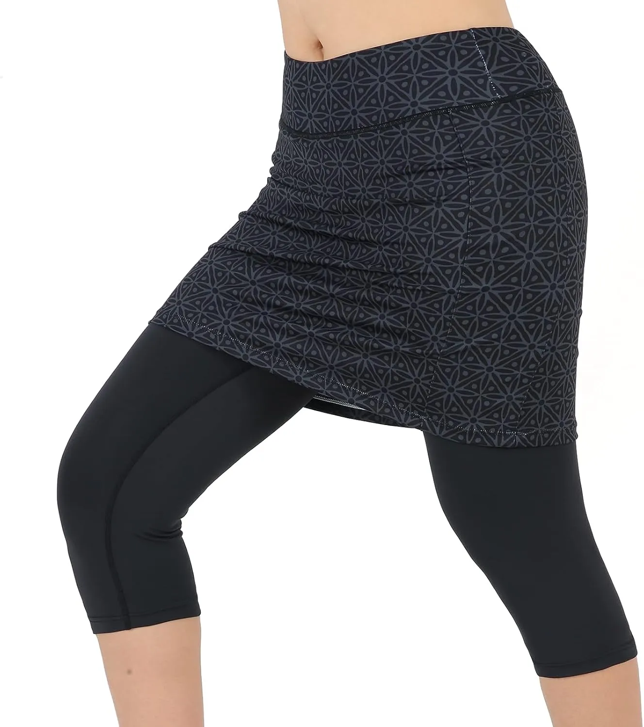 ANIVIVO Skirted Leggings for Women, Athletic Swim Tennis Skirt Above Knee Length with Leggings Active Skirt Capris Pockets