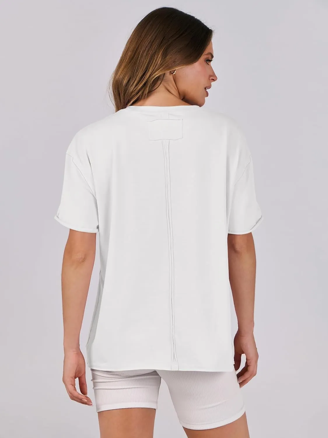 ANRABESS Womens Tops Oversized T Shirts Loose Fit Short Sleeve Crewneck Summer Casual 2025 Trendy Boxy Tee Blouse