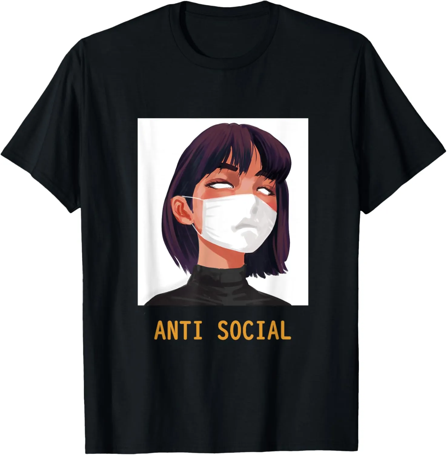 Antisocial Shirt Vaporwave Aesthetic Japanese Emo Anime Girl T-Shirt