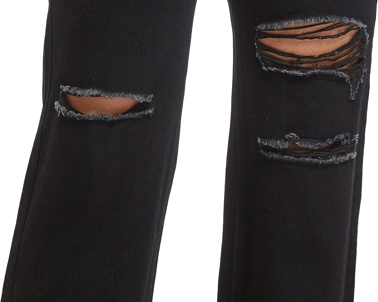 Aodrusa Ripped Wide Leg Jeans for Women Mom Baggy Straight Leg Stretchy Boyfriend Trendy Trouser Denim Pants