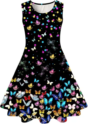 BFUSTYLE Girls Dress Sleeveless Casual Floral Sundress for Girl 4-15 Years