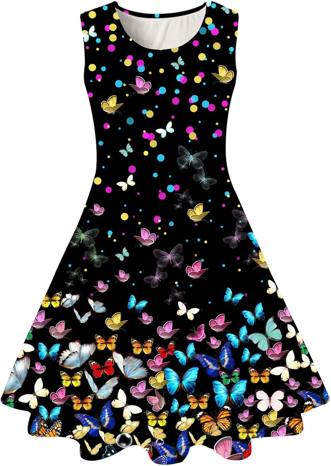 BFUSTYLE Girls Dress Sleeveless Casual Floral Sundress for Girl 4-15 Years