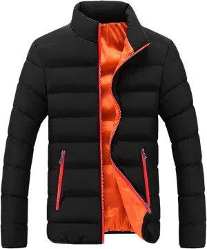 BIFUTON Winter Jackets for Men,Men's Winter Jacket - Lightweight Quilted Puffer Parka Coat Warm Padded Windbreaker Ski Jacket