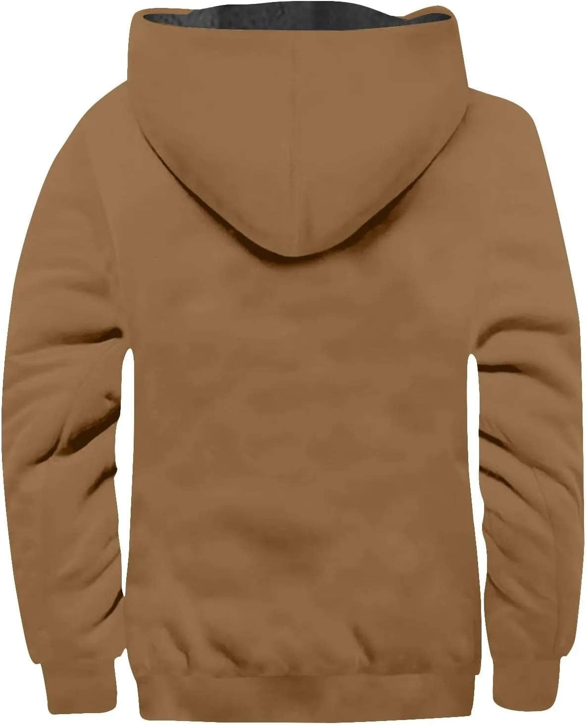 Big And Tall Winter Sherpa Lined Jacket: Jackets For Men Hoodie Mens Heavyweight Fleece Warm Trucker Hoodies Coat