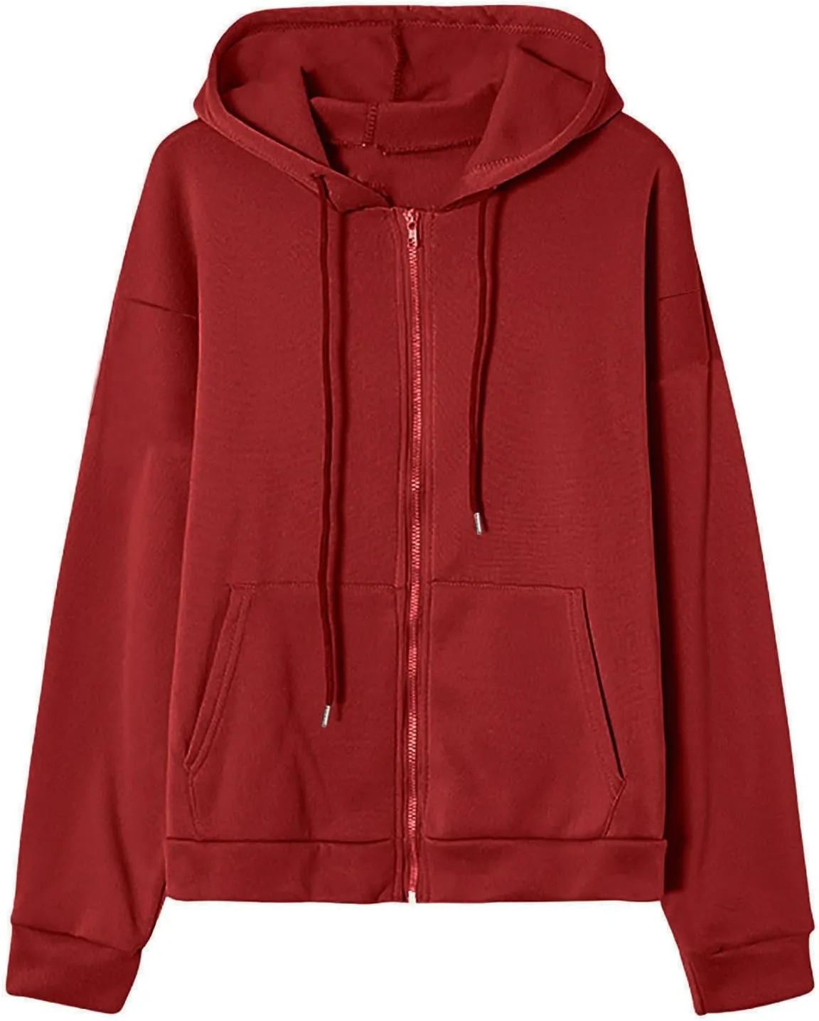 Ceboyel Full Zip Up Hoodies For Women Oversized Sweatshirts Tops Long Sleeve Fall Jackets Y2K Preppy Teen Girl Clothes 2023
