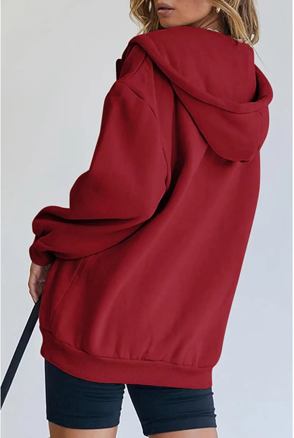 Ceboyel Full Zip Up Hoodies For Women Oversized Sweatshirts Tops Long Sleeve Fall Jackets Y2K Preppy Teen Girl Clothes 2023