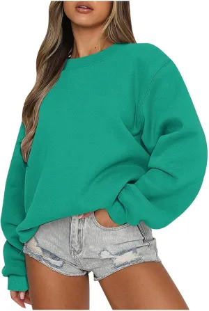 Ceboyel Women Oversized Pullover Sweatshirts Crewneck Sweater Y2K Trendy Witner Fall Hoodie Fashion Outfits Clothes 2023