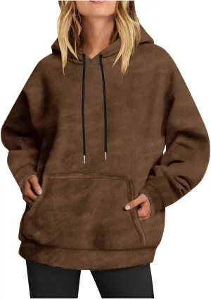 Ceboyel Women Trendy Fall Hoodies 2023 Oversized Sweatshirt Loose Fit Fleece Cute Sweater Casual Outfits Clothes