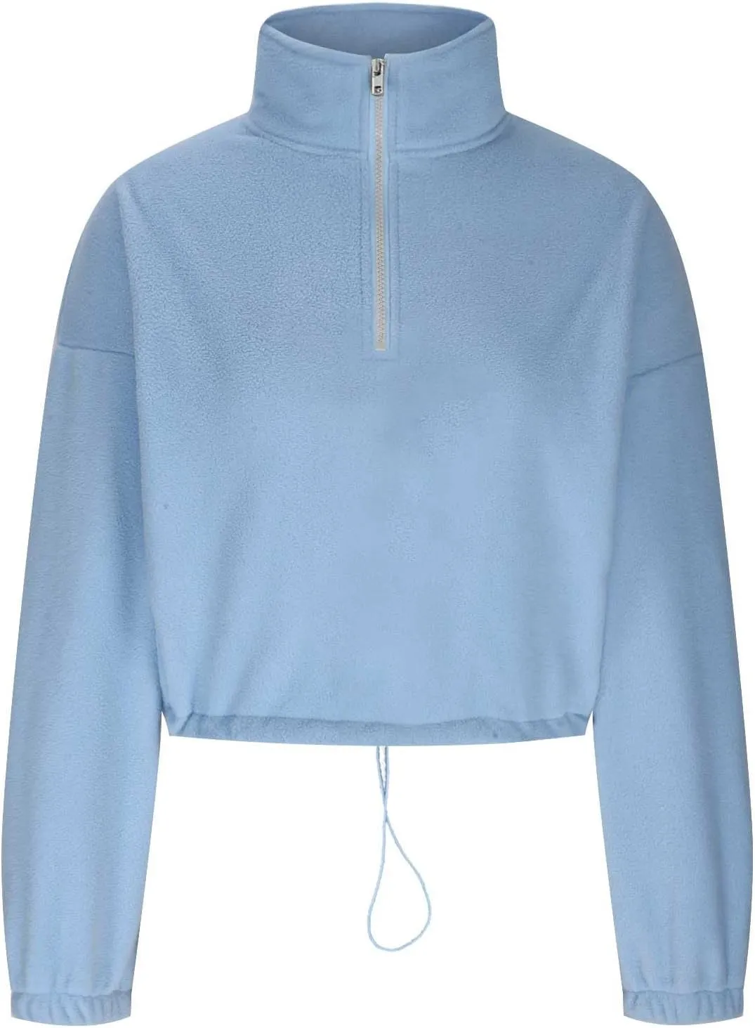 Ceboyel Womens Oversized Sweatshirt 2023 Half Zip Pullover Sweaters Drawstring Cropped Hoodie Trendy Y2K Teen Girls Clothes