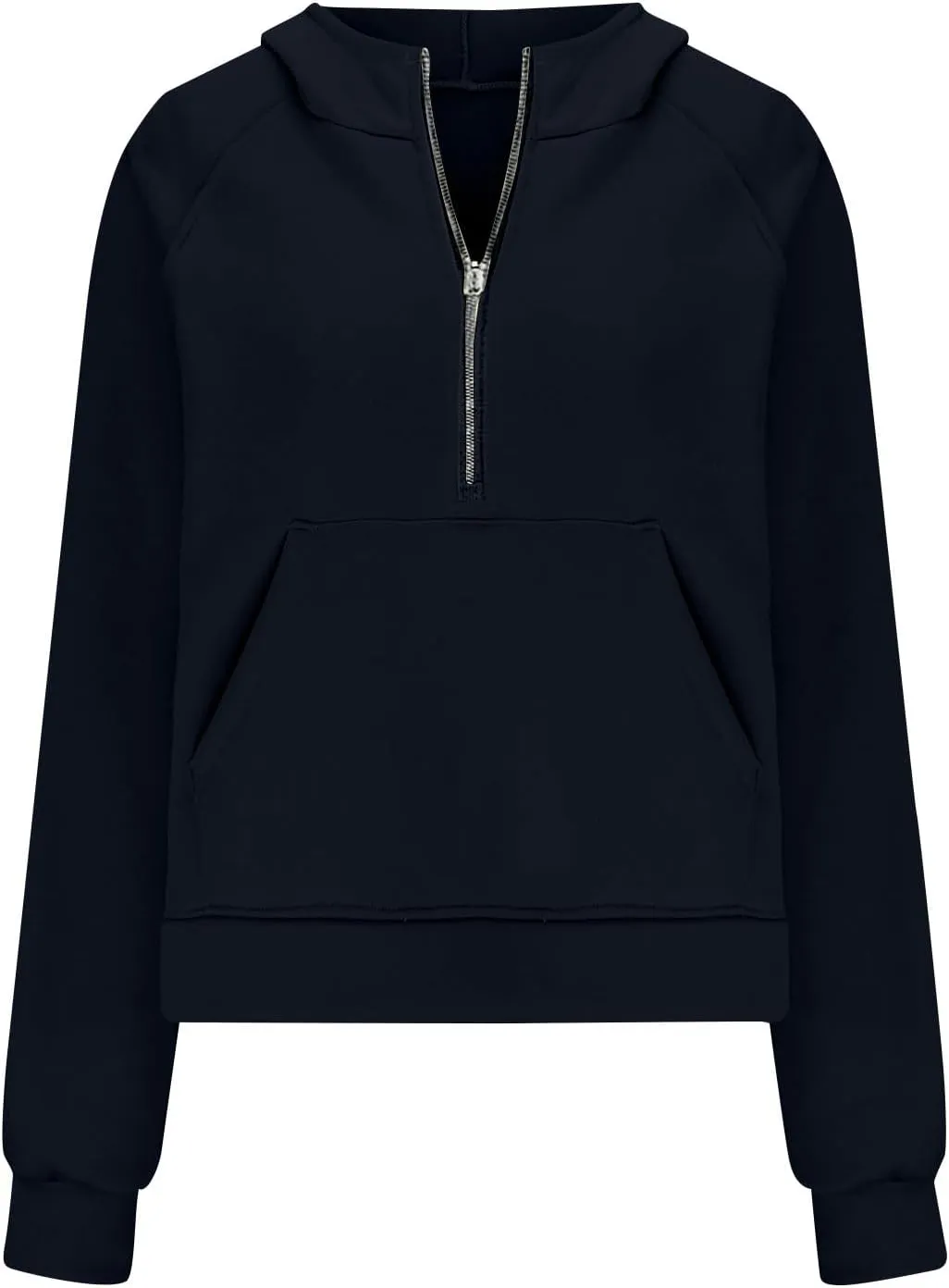 Ceboyel Womens Quarter Zip Sweatshirt 2023 Fleece Oversized Sweaters Cropped Pullover Hoodies Fall Trendy Outfits Clothing