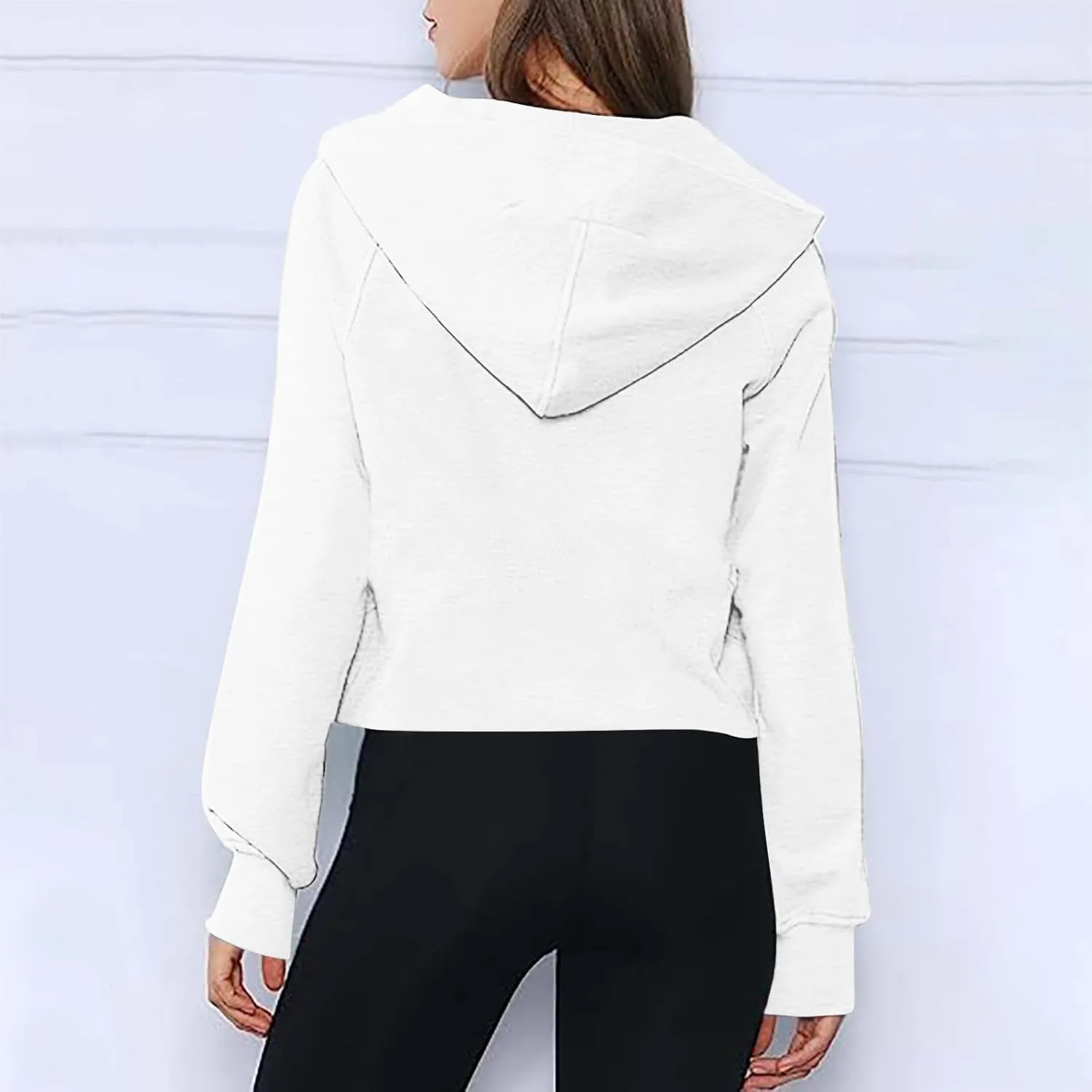 Ceboyel Womens Quarter Zip Sweatshirt 2023 Fleece Oversized Sweaters Cropped Pullover Hoodies Fall Trendy Outfits Clothing