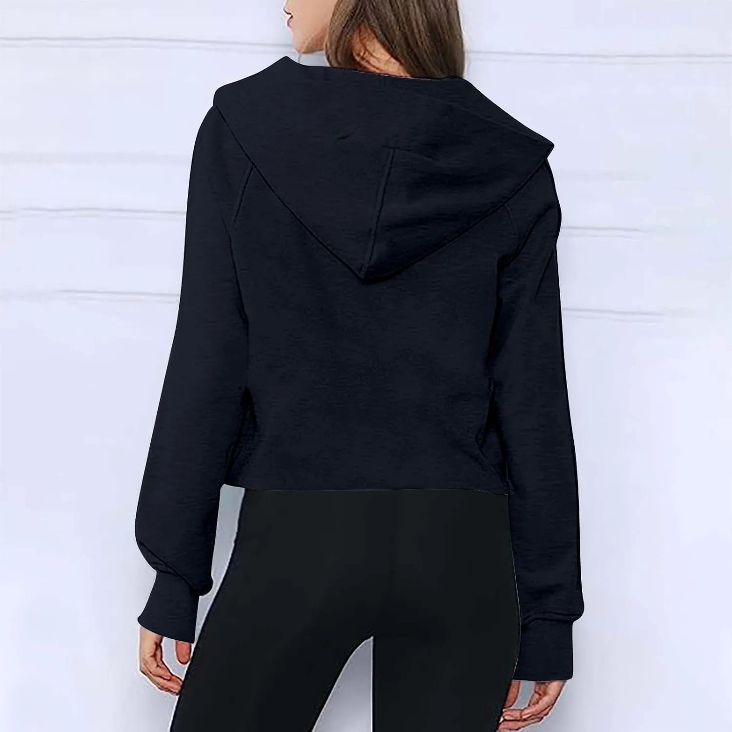 Ceboyel Womens Quarter Zip Sweatshirt 2023 Fleece Oversized Sweaters Cropped Pullover Hoodies Fall Trendy Outfits Clothing