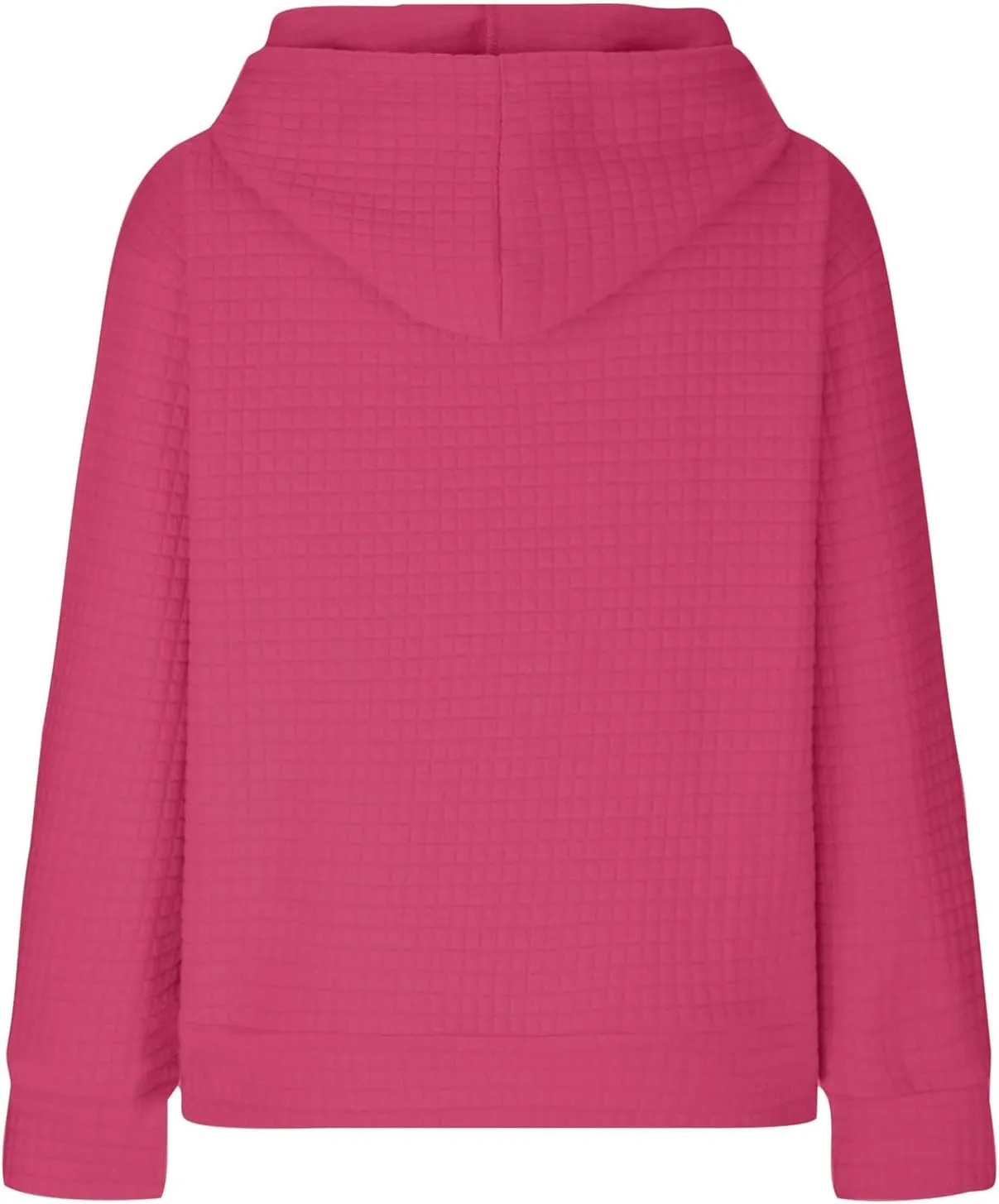 Ceboyel Womens Solid Color Cute Hoodie 2023 Waffle Knit Sweatshirts Comfort Sweater Tops Teen Girls Trendy Clothes 2023