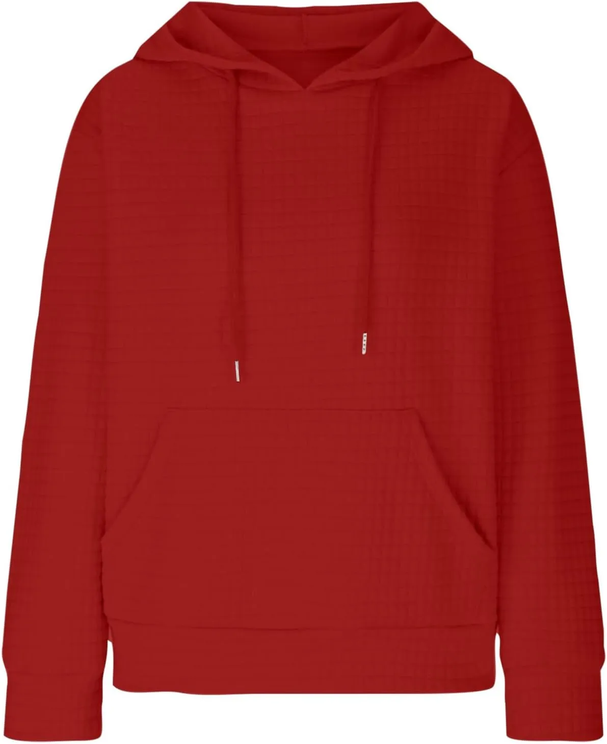 Ceboyel Womens Solid Color Cute Hoodie 2023 Waffle Knit Sweatshirts Comfort Sweater Tops Teen Girls Trendy Clothes 2023