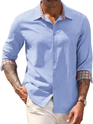 COOFANDY Men's Oxford Dress Shirts Long Sleeve Button Down Shirt Business Casual Shirt
