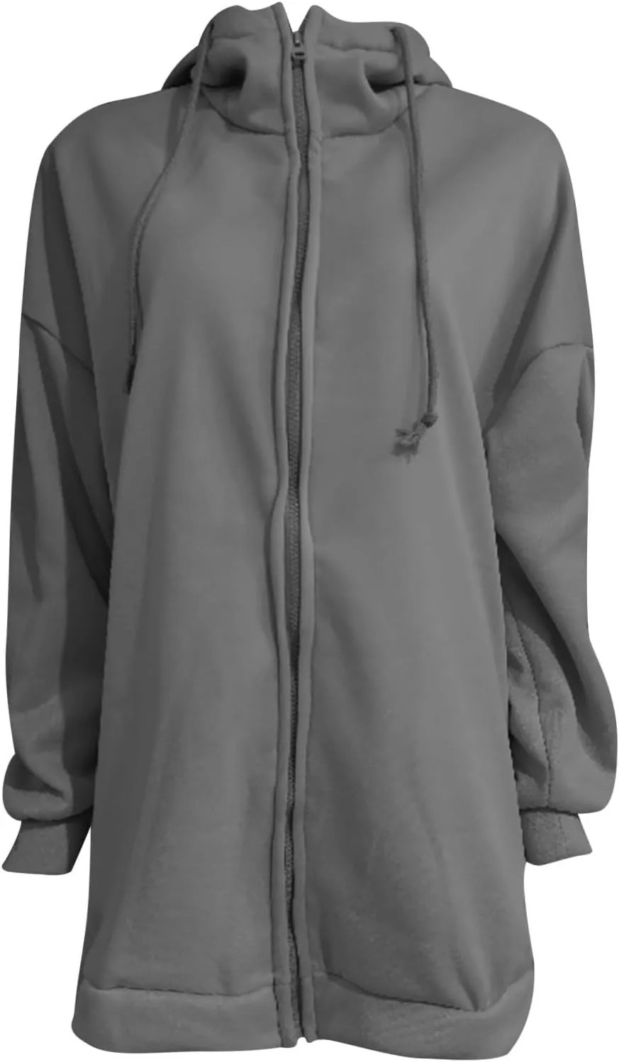 COTECRAM Women's Zip Up Hoodies Oversized Long Sleeve Fall Hooded Sweatshirts Casual Long Fleece Jacket Coats with Pockets