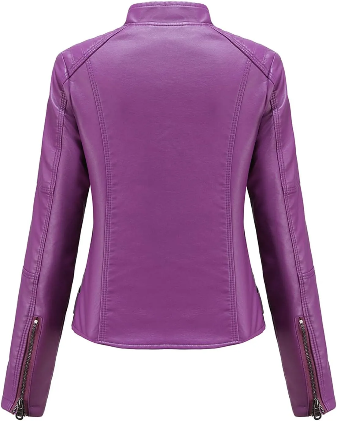DEAR MODEL Faux Leather Jacket Women Bomber Jacket Women's Belted Motorcycle Jacket