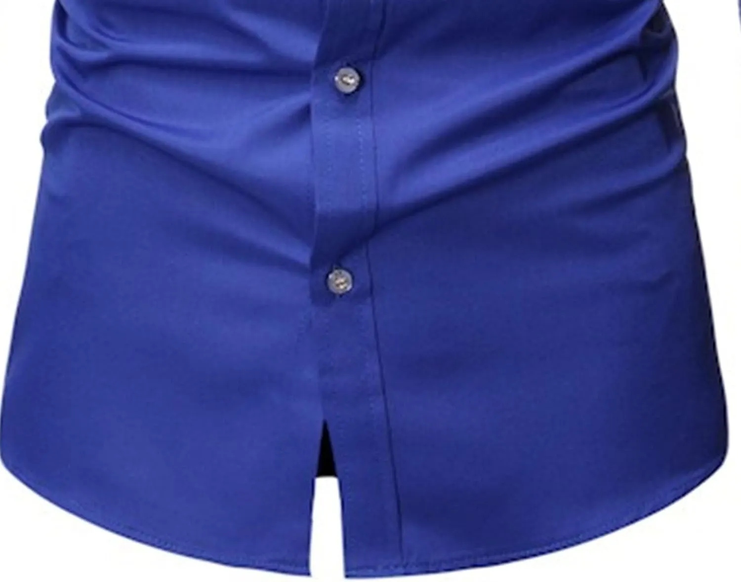 DGHM-JLMY Men Business Pleated Henry Collar Long Sleeve Shirt Slim Fit Pleated Tuxedo Wedding Shirt Solid Party Dress Shirt