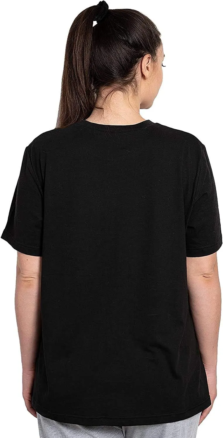Disney Women's Plus Size T-Shirt, Minnie Mouse, Stretch Black Tee Shirt, Cute Summer Graphic Top, Disneyland Travel Shirt