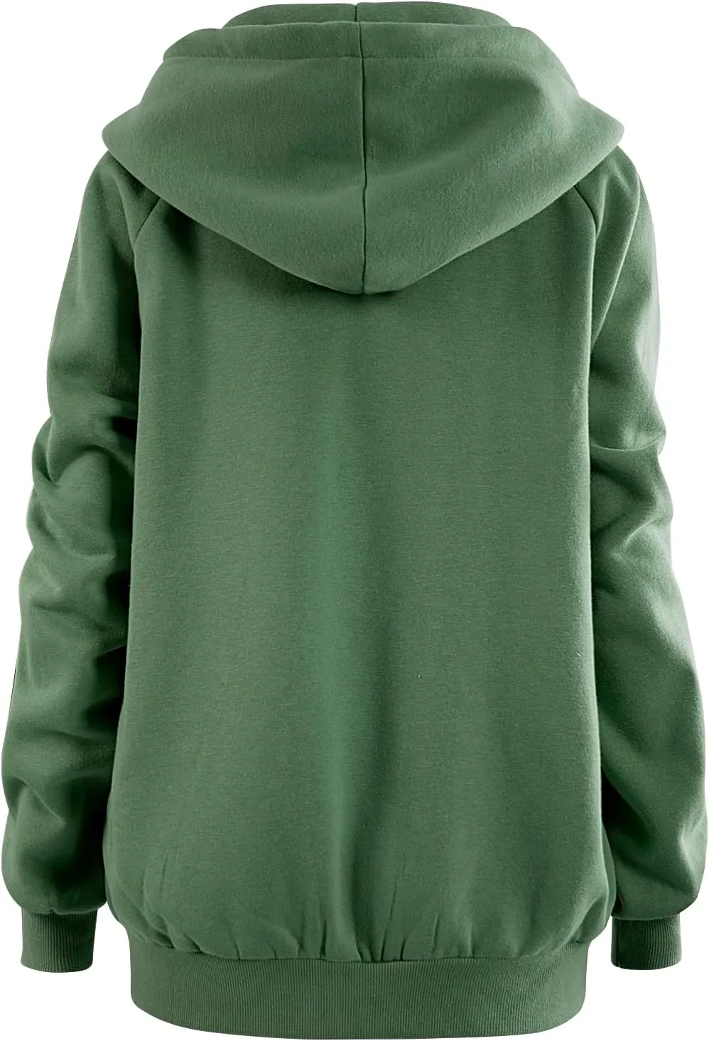 DOUBLJU Womens Full Zip Up Hoodies Long Sleeve Fall Outfits Oversized Sweatshirt