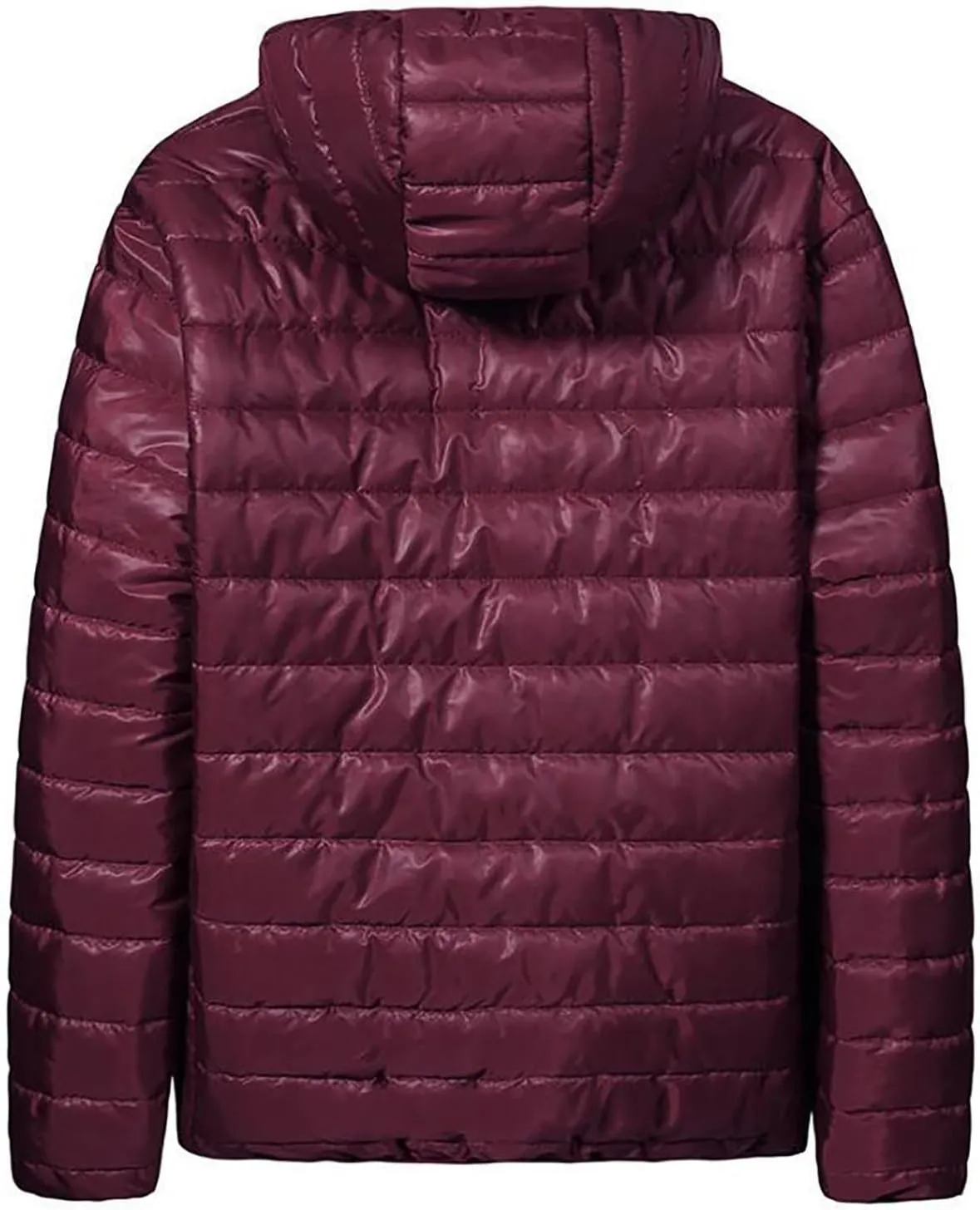 evzosrz Mens Down Jackets with Hood Lightweight Puffer Jacket Zip Warm Packable Winter Hoodies Coats Padded Bubble Outwear