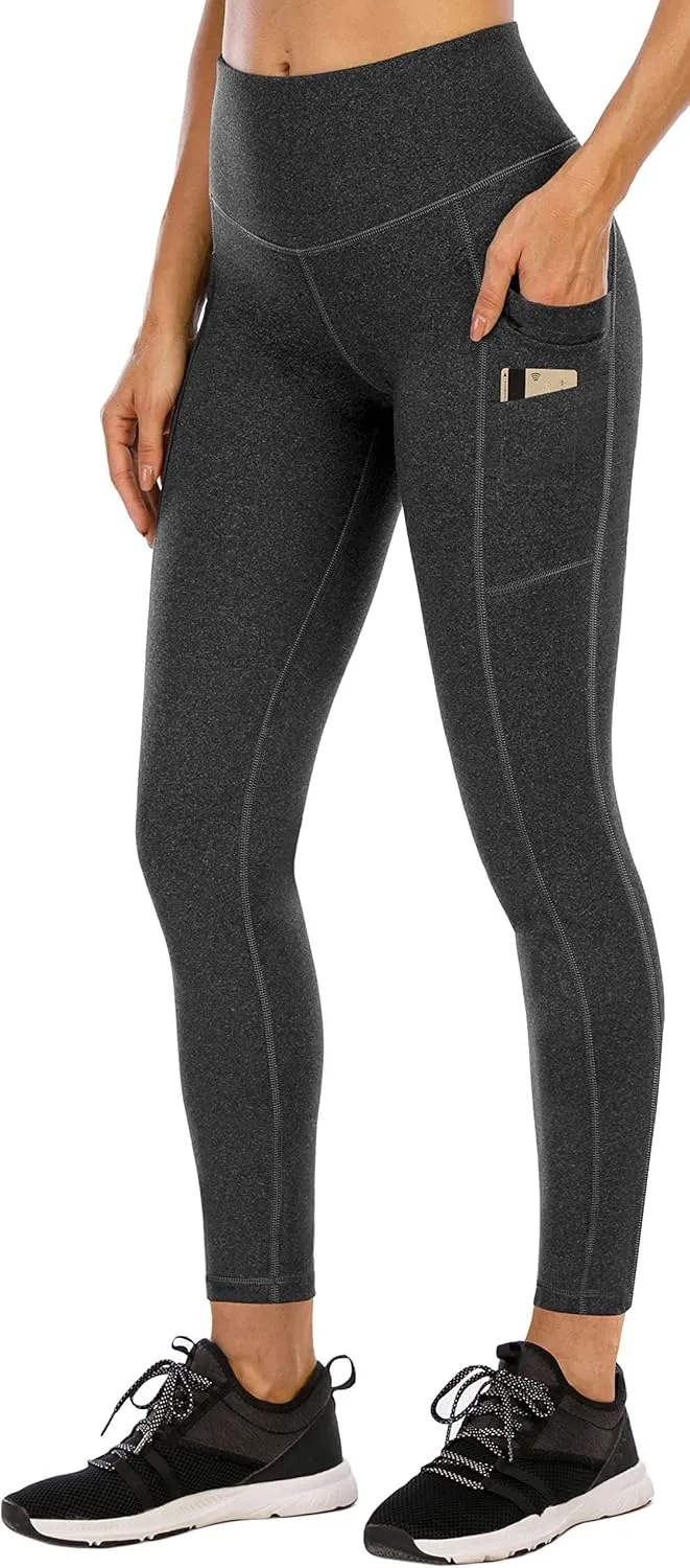 Ewedoos Leggings with 5 Pockets for Women Yoga Pants 25"/ 27" Workout Leggings for Women Tummy Control Running