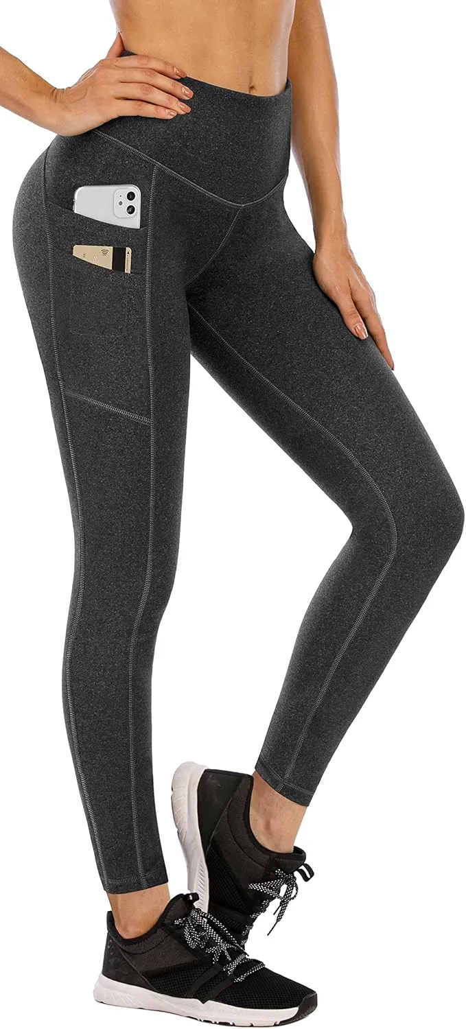 Ewedoos Leggings with 5 Pockets for Women Yoga Pants 25"/ 27" Workout Leggings for Women Tummy Control Running