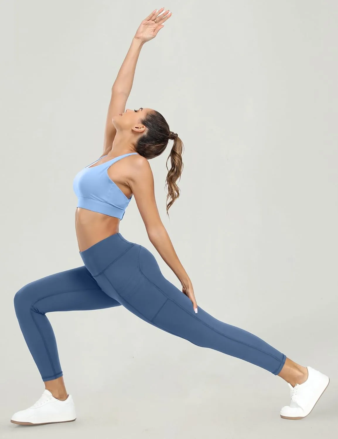 Ewedoos Leggings with 5 Pockets for Women Yoga Pants 25"/ 27" Workout Leggings for Women Tummy Control Running