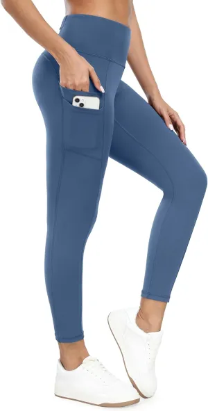 Ewedoos Leggings with 5 Pockets for Women Yoga Pants 25"/ 27" Workout Leggings for Women Tummy Control Running