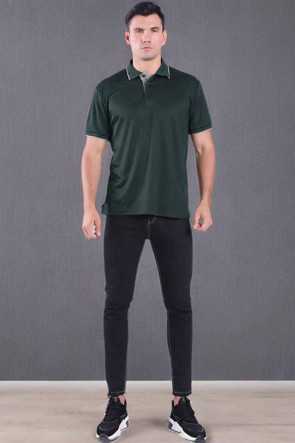 Facitisu Mens Polo Shirt Short Sleeve Golf Collared Casual Summer Performance T-Shirt