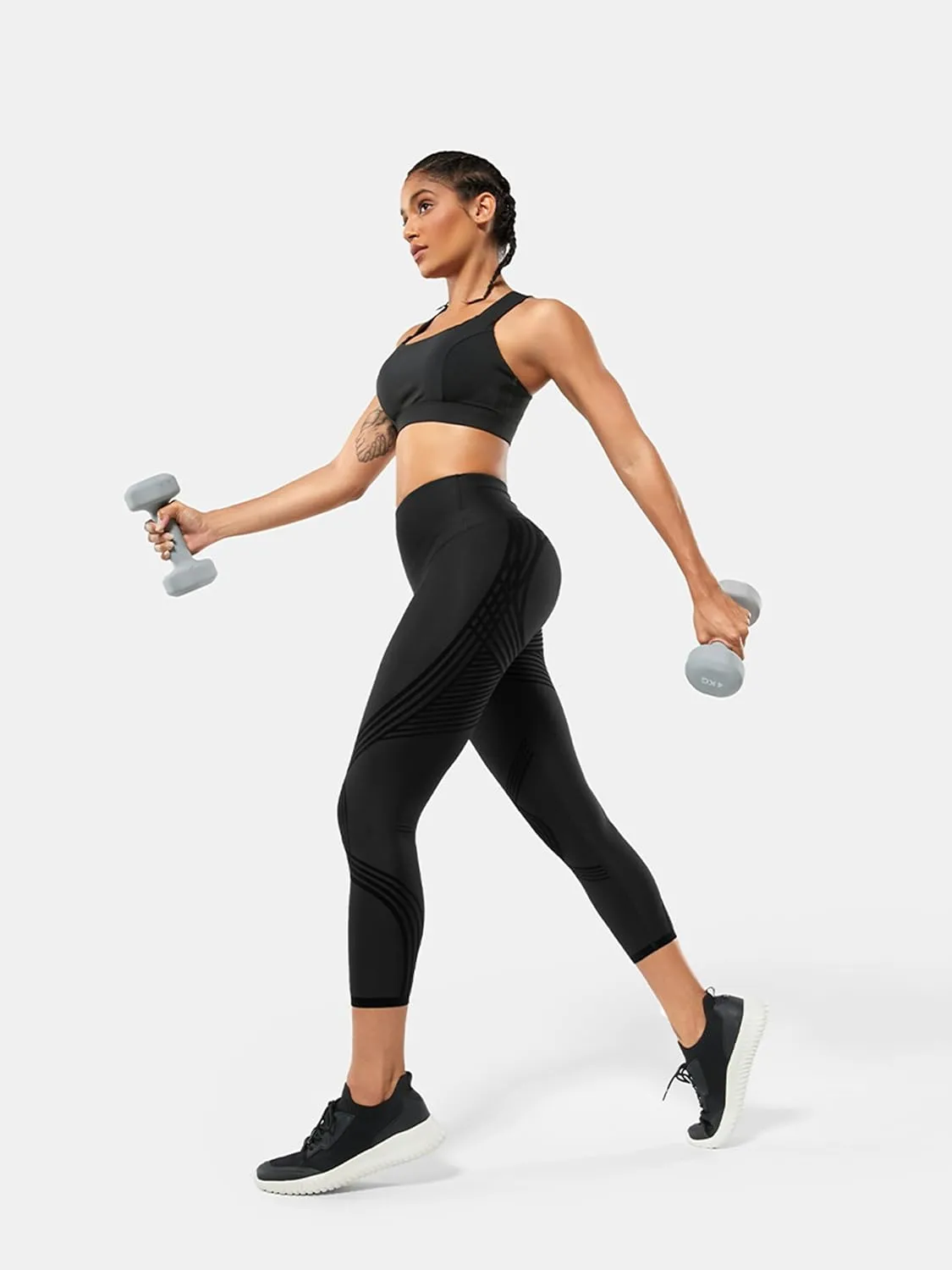 Fanka 7/8 High Waisted Leggings for Women Tummy Control Reversible Wear Body Sculpt Leggings Workout Yoga Pants