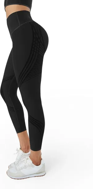 Fanka 7/8 High Waisted Leggings for Women Tummy Control Reversible Wear Body Sculpt Leggings Workout Yoga Pants