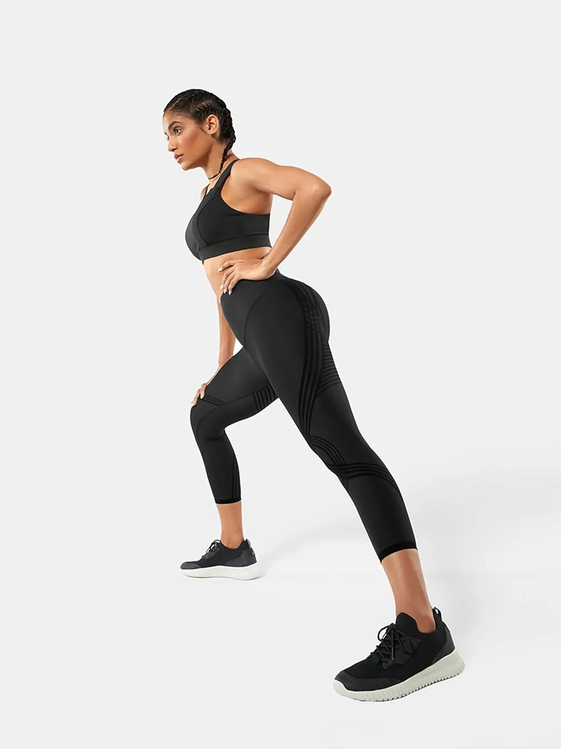 Fanka 7/8 High Waisted Leggings for Women Tummy Control Reversible Wear Body Sculpt Leggings Workout Yoga Pants