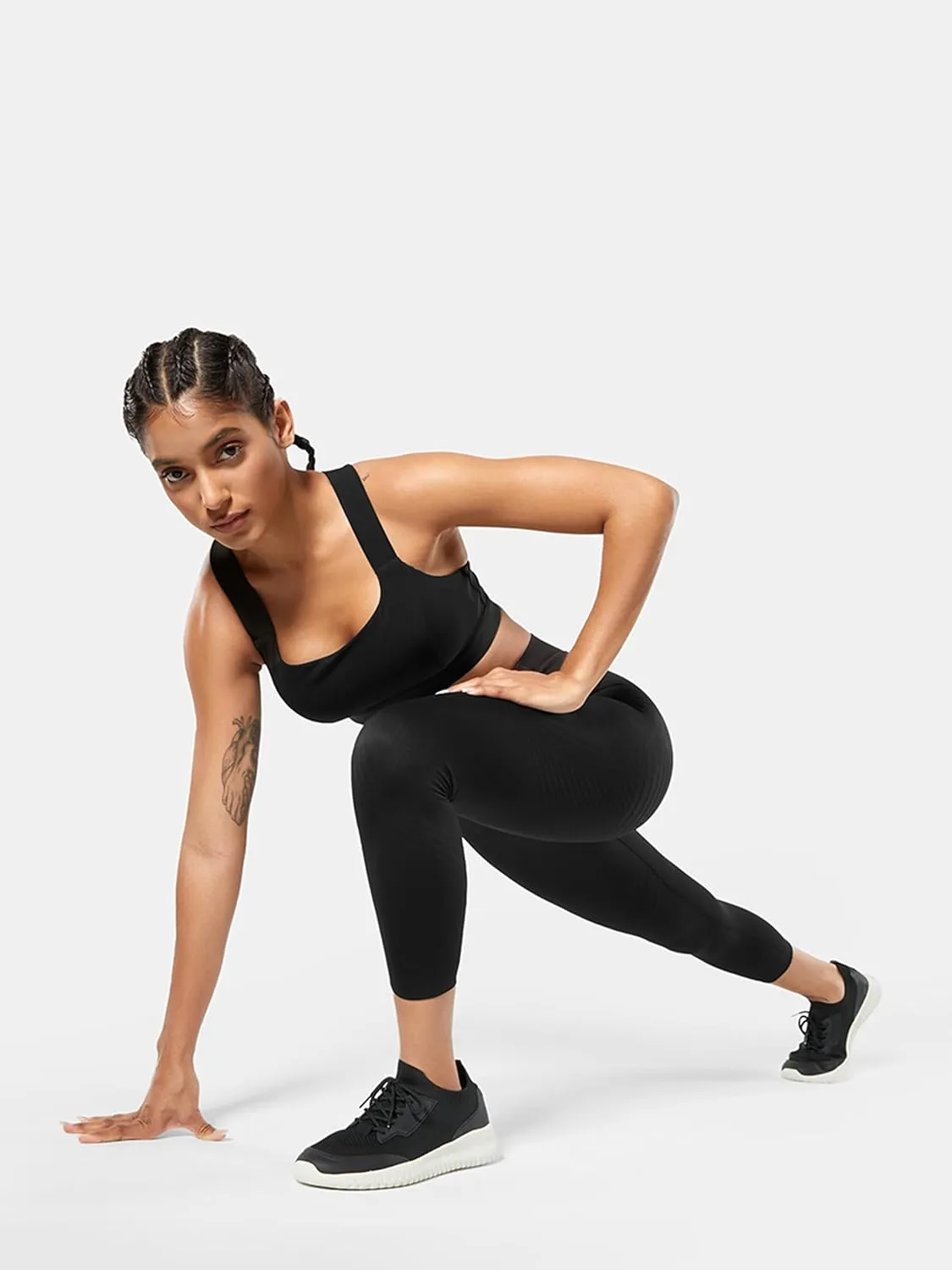Fanka 7/8 High Waisted Leggings for Women Tummy Control Reversible Wear Body Sculpt Leggings Workout Yoga Pants