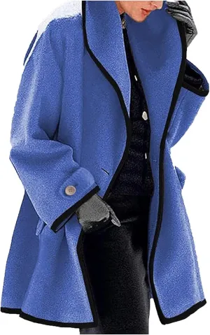 Febecool Trench Coats For Women Long Sleeve Button Cardigan Casual Jacket Heated Jackets Warm Blouse Coat Button Slim Jacket