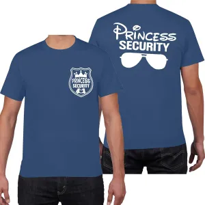FRYAID Princess Security Team Shirt Men Magical T-Shirt Magic Kingdom Tees Dad Birthday Party Family Trip Short Sleeve Tops