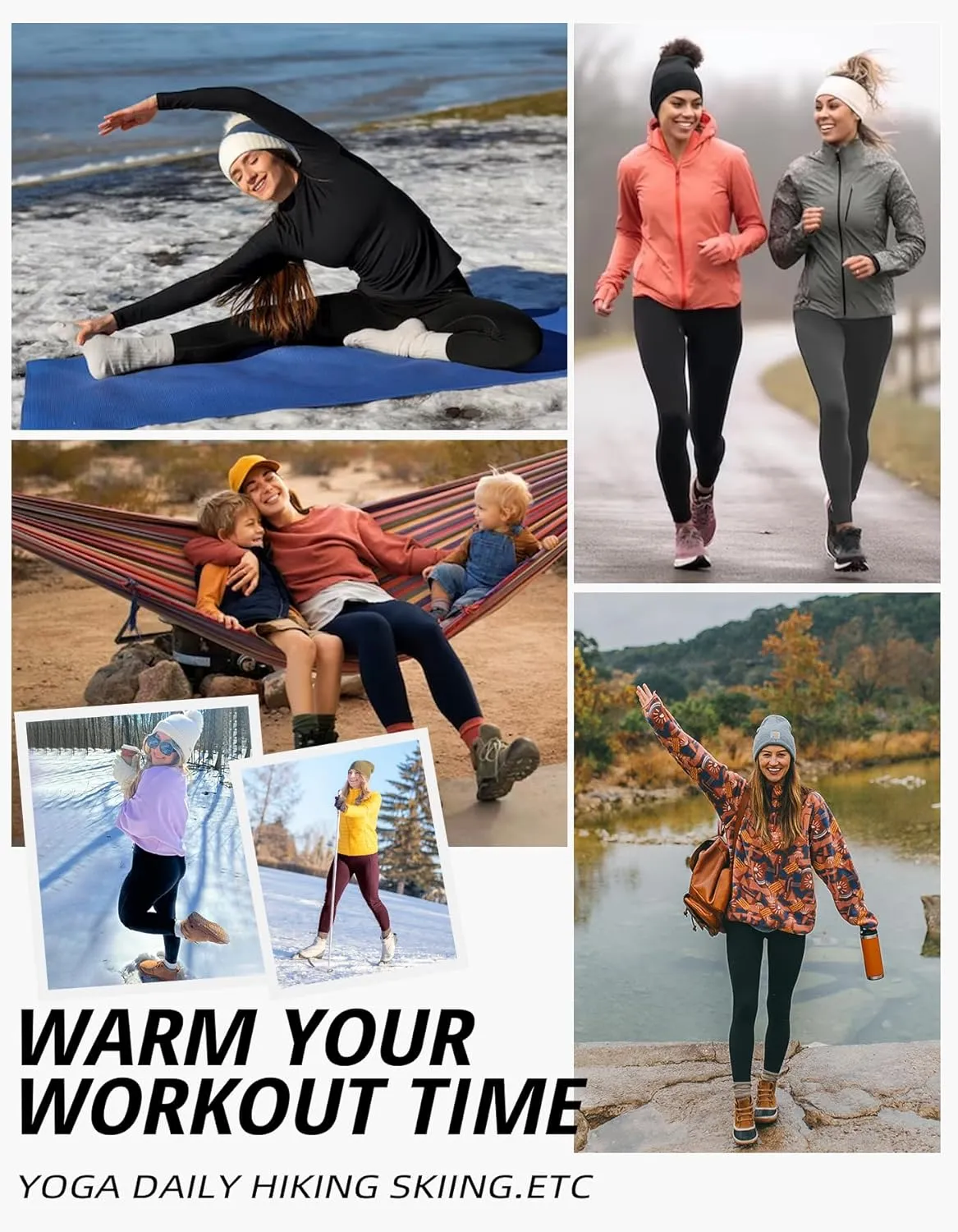 FULLSOFT Fleece Lined Leggings with Pockets for Women - High Waisted Thermal Warm Yoga Pants Winter Workout Leggings