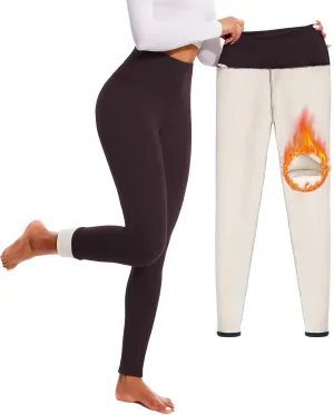 FULLSOFT Thick Fleece Lined Leggings for Women  High Waisted Winter Thermal Warm Yoga Pants Workout Tummy Control Leggings